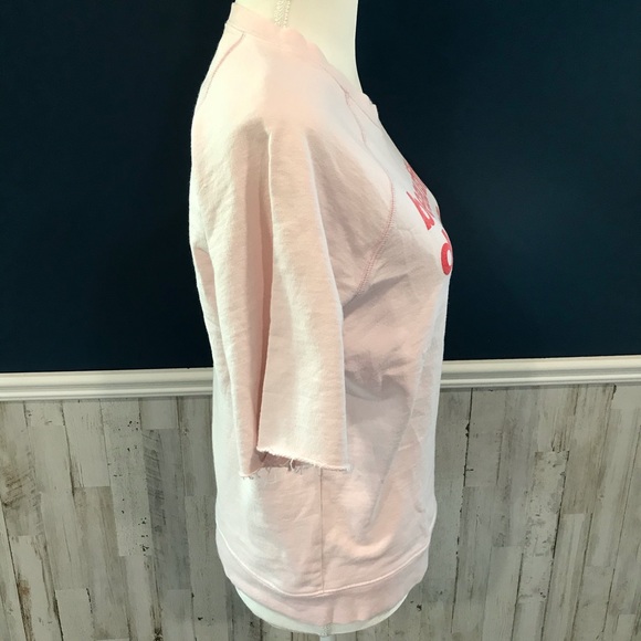 J Crew X Prinkshop Pink Upcycled Sweatshirt - Picture 4 of 6